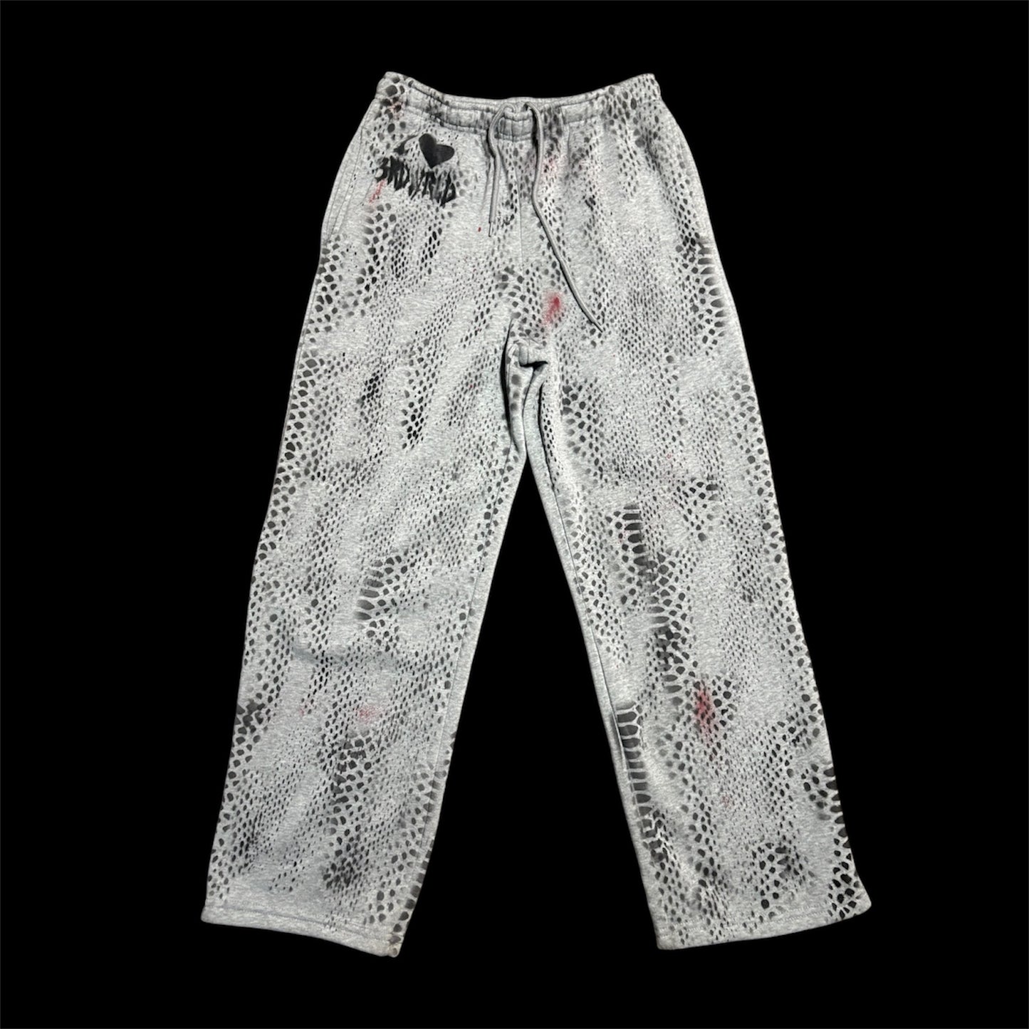 Grey Blood Splatter Sweats