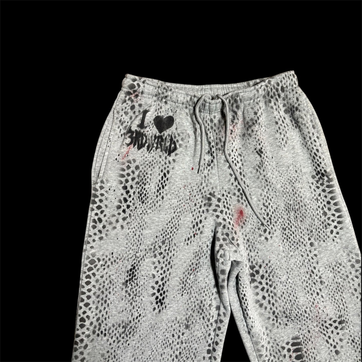 Grey Blood Splatter Sweats